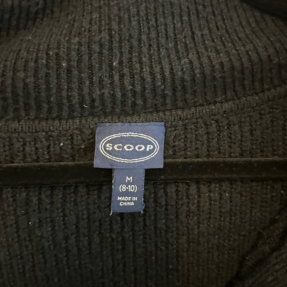 Scoop Black Zip-Up Women's Cardigan - Picture 3 of 4